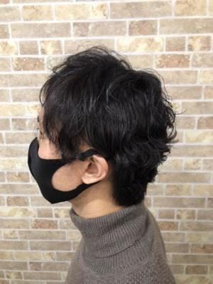 メンズツーブロックパーマ【ツーブロック　パーマ】