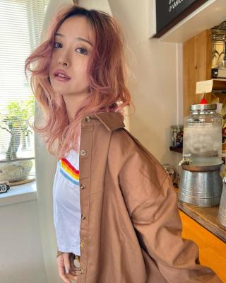 ★ウルフロングレイヤー×サーモンピンクベージュ★