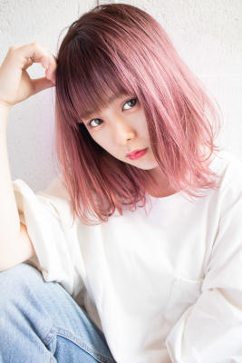 オルチャンピンク×ソフトボブ