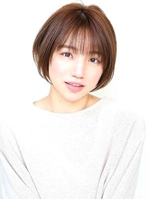 バランスの良いひし形ショートボブ