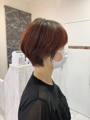 レッドブラウン×ショートボブ【クスダ】