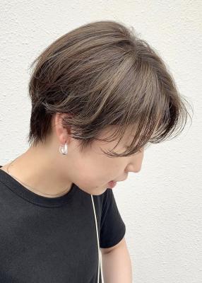 ハイライト+ハンサムショート