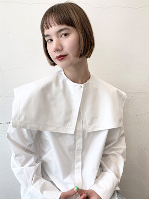 ブロンド/ケアブリーチ/イメチェン/レイヤーカット/小顔