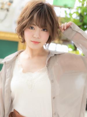 大人ハイライト斜めバング小顔マッシュヘア ルミエールジンジャ 大人ハイライト斜めバング小顔マッシュヘア ルミエールジンジャ