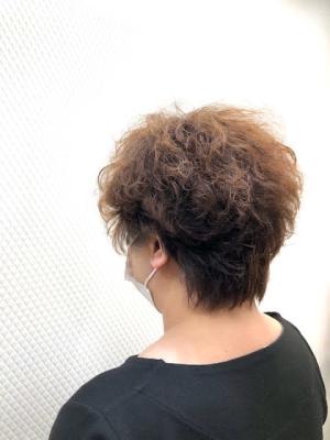 ショート/ショートグラ/無造作パーマ/デジタルパーマ/40代 ショート/ショートグラ/無造作パーマ/デジタルパーマ/40代