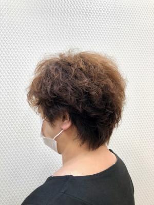 ショート/ショートグラ/無造作パーマ/デジタルパーマ/40代 ショート/ショートグラ/無造作パーマ/デジタルパーマ/40代