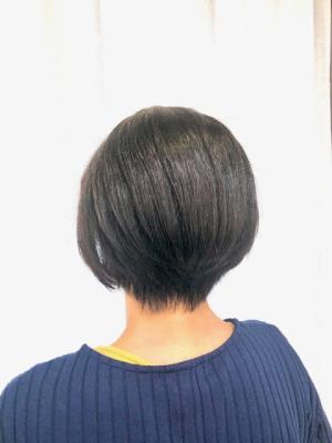 黒髪/白髪染め/ショート/小顔/ショートボブ/30代40代