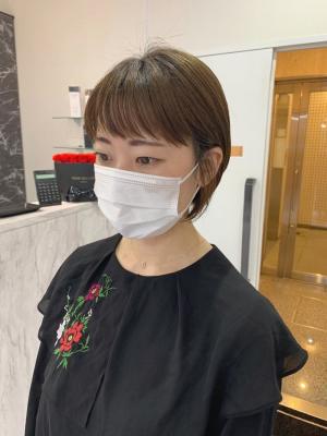 首が細く見えるショートボブ【クスダ】