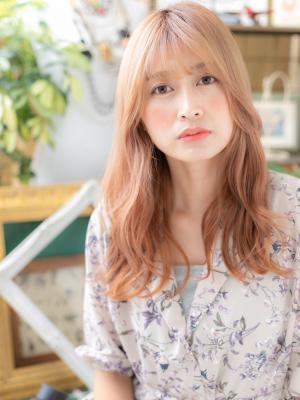 抜け感フェザーバング外国人風小顔ストカール ニュアンスカラー 抜け感フェザーバング外国人風小顔ストカール ニュアンスカラー