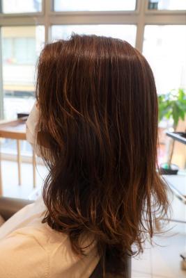 ゆる巻きハイライトグラデーション