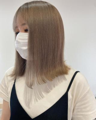 【YOKE】大人ケアブリーチベージュカラー切りっぱなし
