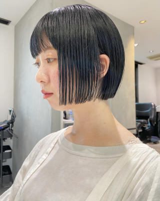 20代30代40代ボブネイビーカラー寒色系ダークカラー