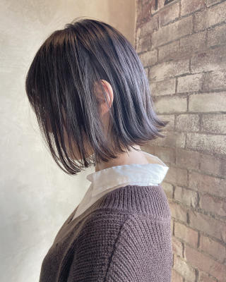 【YOKE】ラベンダーベージュ×外ハネお洒落ボブ