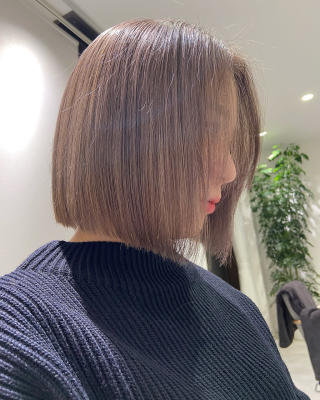 ミルクティーベージュカラーインスタ人気ケアブリーチ