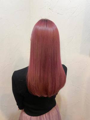 【Reir下北沢】*ナチュラルロング+ローズピンク*