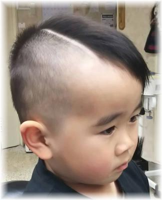 全方向 アシンメトリーカットにシンサイ刈りをON