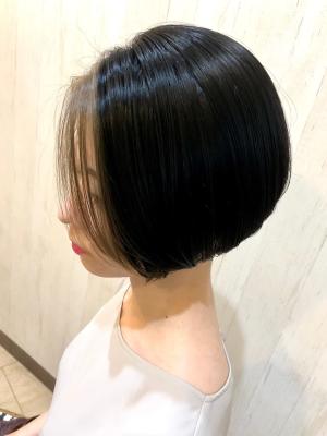 前髪インナーカラー☆フェイスフレーミング大人ボブ