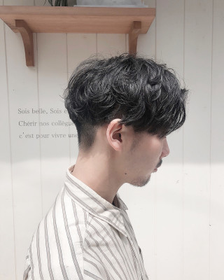 メンズセンターパートパーマスタイル☆【榎本樹道】