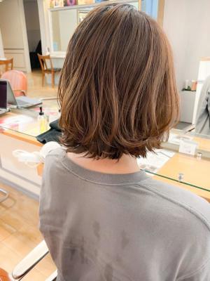 ミディアムボブ　ボブレイヤー　簡単スタイリング