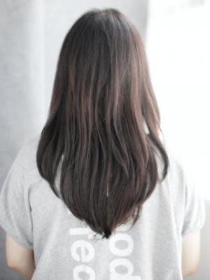 かきあげバングの内巻きレイヤースタイル