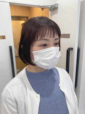 首が細く見えるボブ【クスダ】