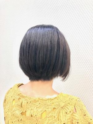 前下がり/ショートボブ/グラボブ/白髪染め/40代50代60 前下がり/ショートボブ/グラボブ/白髪染め/40代50代60