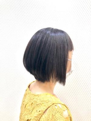 前下がり/ショートボブ/グラボブ/白髪染め/40代50代60 前下がり/ショートボブ/グラボブ/白髪染め/40代50代60