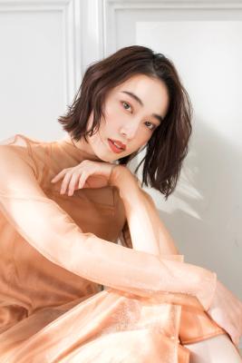 【Totia堀江】外ハネミディアムボブ×オリーブカラー 【Totia堀江】外ハネミディアムボブ×オリーブカラーのイメージ画像