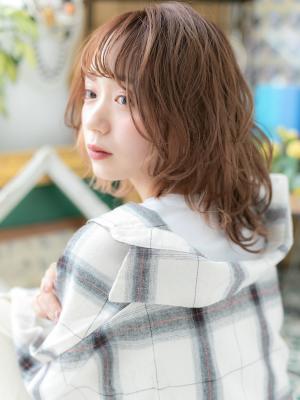 大人かわいい透け感テラコッタ小顔くびれヘア イノセントカラー 大人かわいい透け感テラコッタ小顔くびれヘア イノセントカラー