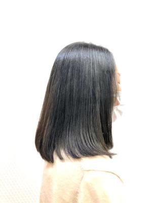 ブルーブラック/暗めカラー/30代40代50代/ワンレン/