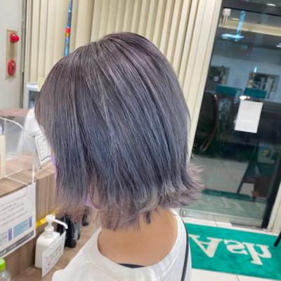 ボブ×ラベンダーアッシュ