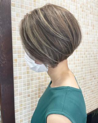 ★ショートBobにピッタリ★コントラストハイライト★