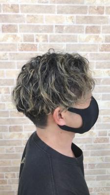 ブリーチ×スパイラルパーマ【メンズ　パーマ】