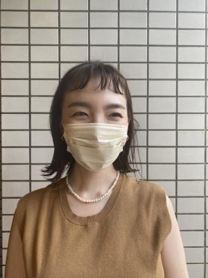 ハイライト入り切りっぱなしボブ