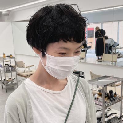 マッシュショートパーマ
