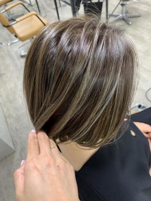 白髪ぼかしハイライト、イルミナカラー30代40代