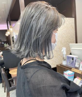 ★アイスブルーのフェイスフレーミング＆ハイライト★