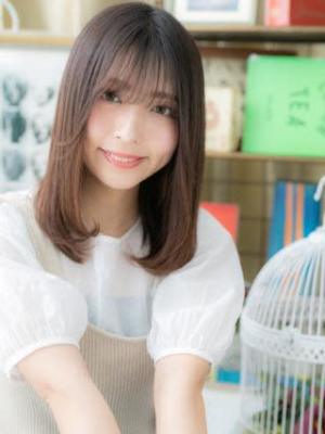 シースルーバング透明感ハイライト小顔ロブ こなれヘア シースルーバング透明感ハイライト小顔ロブ こなれヘア