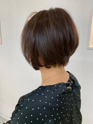 前下がり/ハンサムショート/小顔/ショートボブ/30代40代