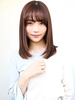 ツヤツヤのストレートベージュ