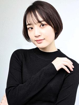 シースルーバングモテショート