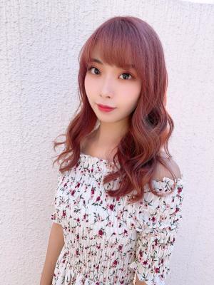 Lia＆汐見悠佑　大人かわいいコーラルピンクヘア♪
