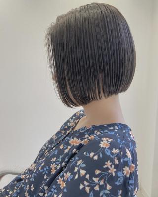 【YOKE】ナチュラルボブダークグレージュ切りっぱなし