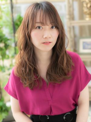 外国人風アシンメトリー透け感エアリーロング シースルー前髪 外国人風アシンメトリー透け感エアリーロング シースルー前髪