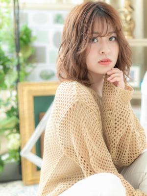 韓国風ハイライトゆるふわシースルーバング20代30代40代 韓国風ハイライトゆるふわシースルーバング20代30代40代
