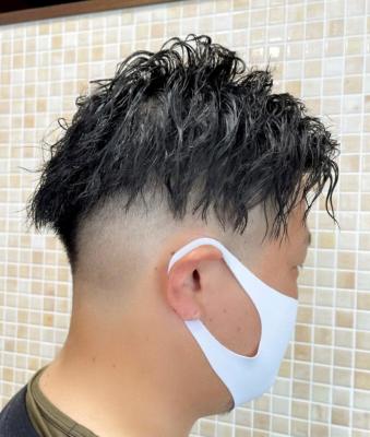 ツイストスパイラルパーマ×フェード