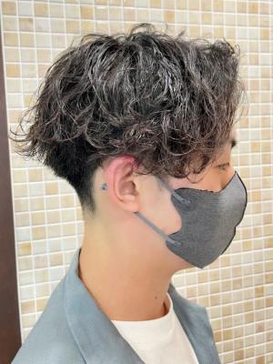 スパイラルパーマ×マッシュ×ツーブロック