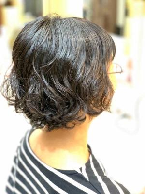 大人かわいい/無造作/デジパ/小顔/ショートボブ/40代50 大人かわいい/無造作/デジパ/小顔/ショートボブ/40代50