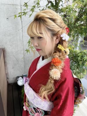 成人式編みおろしヘア