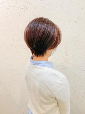 【flor 戸塚】*ナチュラルショート+ピンクベージュ*